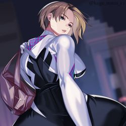 This is a pixiv picture whose title is spidergwen.