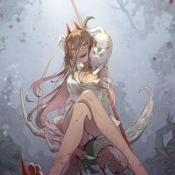 This is a pixiv picture whose title is 鍊鋸人-帕瓦.