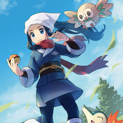 This is a pixiv picture whose title is シンオウの大地.