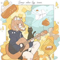 This is a pixiv picture whose title is 「晴れのちエッグトースト」.