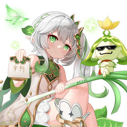 This is a pixiv picture whose title is 纳西妲的审判.