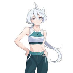 This is a pixiv picture whose title is 米奥莉奈的运动装束（伪）.