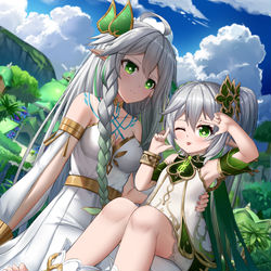 This is a pixiv picture whose title is 大慈树王和纳西妲.