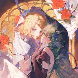 This is a pixiv picture whose title is 秘蜜~黒の誓い~.