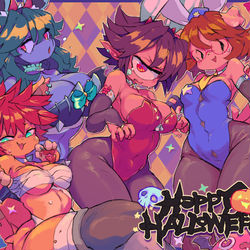 This is a pixiv picture whose title is "HAPPY HALLOWEEN!" (Danmaku1).
