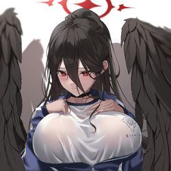 This is a pixiv picture whose title is 羽川ハスミ.