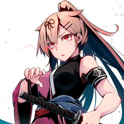 This is a pixiv picture whose title is 剣豪ぽい！.