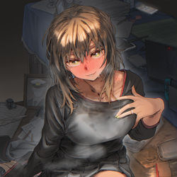This is a pixiv picture whose title is 「この時間は、鎮守府も静かですね」.