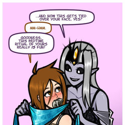 This is a pixiv picture whose title is Bedtime Ritual / 就寝時の儀式.