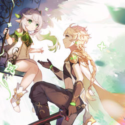 This is a pixiv picture whose title is (•́⌄•́๑)૭💚.