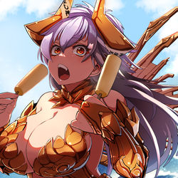 This is a pixiv picture whose title is 【PFSOZ】アイスバー侍アイスバーのCM.