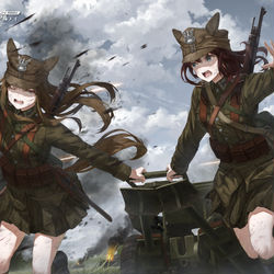 This is a pixiv picture whose title is ポーランド陸軍 ヴォルィーニ騎兵旅団.