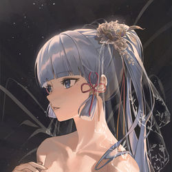 This is a pixiv picture whose title is 神里綾華.