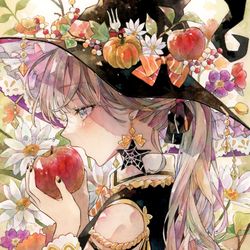 This is a pixiv picture whose title is 透明水彩＊おいしいハロウィン！.