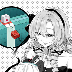 This is a pixiv picture whose title is 刺繍をするお嬢様.