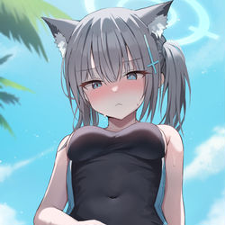 This is a pixiv picture whose title is 水着シロコ.