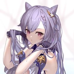 This is a pixiv picture whose title is 刻晴.