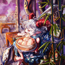 This is a pixiv picture whose title is 剛欲な夢の終わりに.