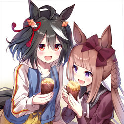 This is a pixiv picture whose title is 焼き芋食べるキタスイ.
