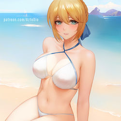 This is a pixiv picture whose title is Saber.