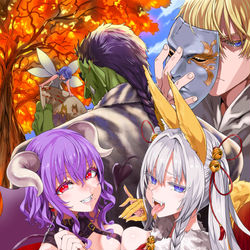 This is a pixiv picture whose title is ビースト＆サキュバス.
