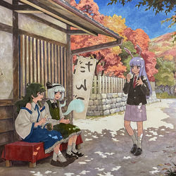 This is a pixiv picture whose title is いつもの甘味処で.