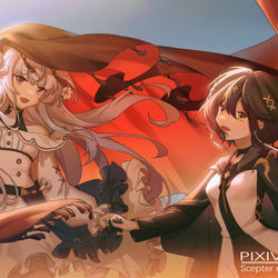 This is a pixiv picture whose title is 砂漠のワルツ.