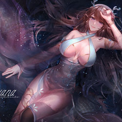 This is a pixiv picture whose title is 睡蓮.