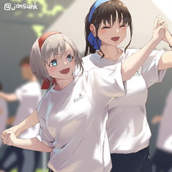 This is a pixiv picture whose title is ダンスではしゃいじゃう人たち.