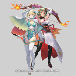 This is a pixiv picture whose title is 【お仕事】ＦＥヒーローズ　『忍者レーギャルン＆フィヨルム』.