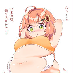 This is a pixiv picture whose title is 🌻本間ひまわりのライン越え腹肉🌻.