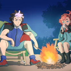 This is a pixiv picture whose title is スレッタ、逃げ出した後.