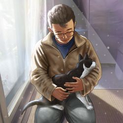 This is a pixiv picture whose title is 最後の抱っこ.