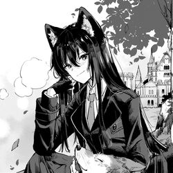 This is a pixiv picture whose title is 君はあたたかそうでいいね🐺.