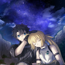 This is a pixiv picture whose title is 【リクエスト】汎人類史の星空.