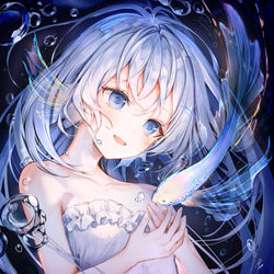 This is a pixiv picture whose title is 💙.