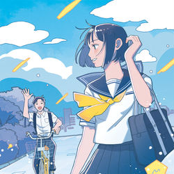 This is a pixiv picture whose title is 通学路.