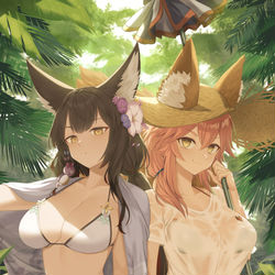 This is a pixiv picture whose title is キツネとキツネ.