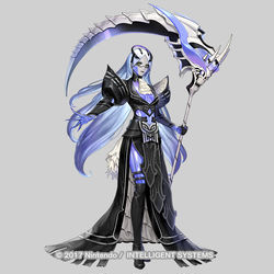 This is a pixiv picture whose title is 魔器英雄「新たな死神 ガングレト」.