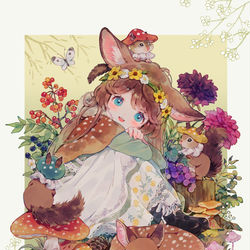 This is a pixiv picture whose title is 秋の鹿ちゃん.
