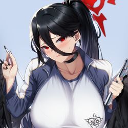 This is a pixiv picture whose title is Blue Archive - Hasumi Hanekawa.