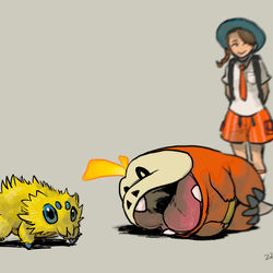This is a pixiv picture whose title is ポケモンおいしいかな.