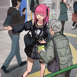This is a pixiv picture whose title is 見た目地雷系で親切な幼馴染.