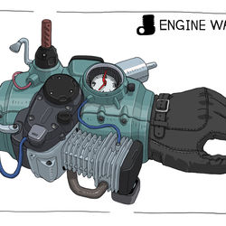 This is a pixiv picture whose title is エンジンウォッチ.