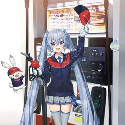 This is a pixiv picture whose title is 雪ミク×北海道エネルギー.