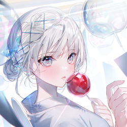 This is a pixiv picture whose title is 26.🎐 「手...寂しい。」.