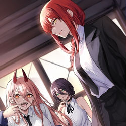This is a pixiv picture whose title is Makima Power Reze.