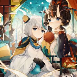 This is a pixiv picture whose title is oc和自设.