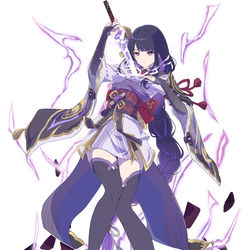 This is a pixiv picture whose title is Raiden Shogun/Ei.