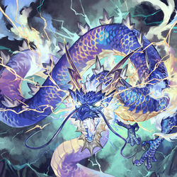 This is a pixiv picture whose title is 【お仕事】ビルディバイド『蒼海龍王 號烈』.